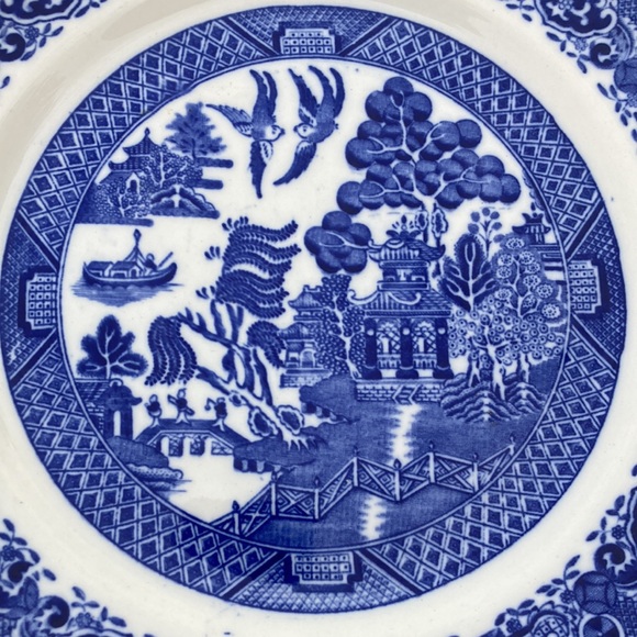Willow Solian Ware Soho Pottery LTD 9.75” Dinner Plates - Picture 11 of 12